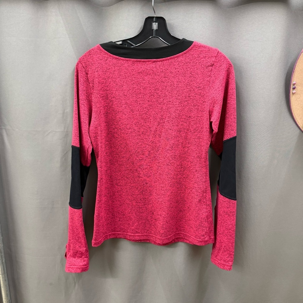 SofiBella Women's Size X-S Long Sleeve Wctive Wear Top in Pink and Black - Picture 6 of 6